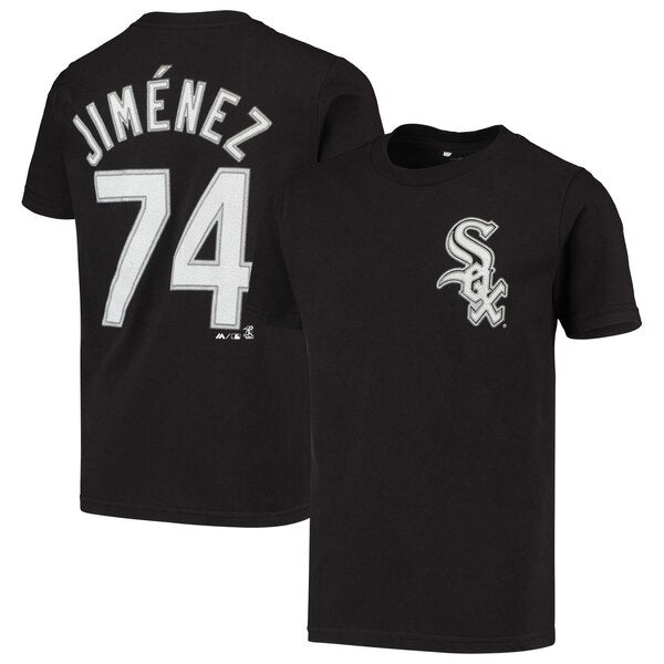 Men's Chicago White Sox Eloy Jimenez Majestic Black Official Name & Number T-Shirt