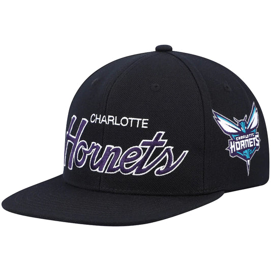 Charlotte Hornets Team Script 2.0 Mitchell & Ness Snapback Hat