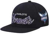 Charlotte Hornets Team Script 2.0 Mitchell & Ness Snapback Hat - Pro Jersey Sports