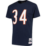 Men's Chicago Bears Walter Payton Mitchell & Ness Navy Name & Number Throwback T-Shirt - Pro Jersey Sports