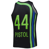 Men's Atlanta Hawks Pete Maravich Mitchell & Ness Black 1971-72 Hardwood Classics Reload 2.0 Swingman Jersey - Pro Jersey Sports