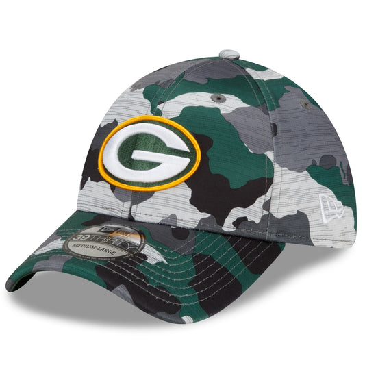 Men's Green Bay Packers New Era Camo 2022 NFL Training Camp Official 39THIRTY Flex Hat - Pro Jersey Sports