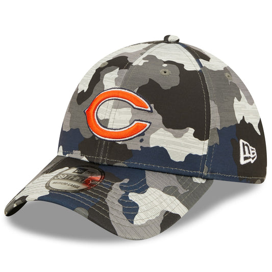 Men's Chicago Bears New Era Camo 2022 NFL Training Camp Official 39THIRTY Flex Hat - Pro Jersey Sports