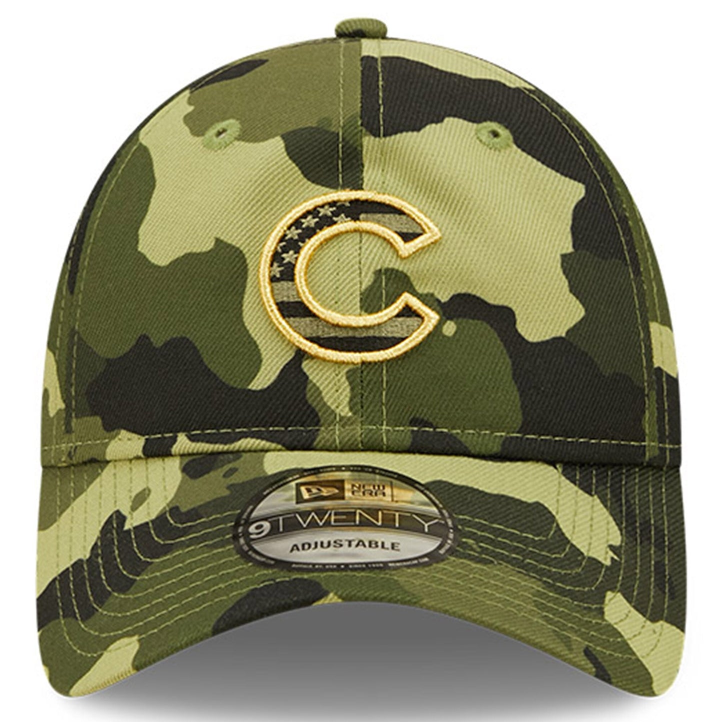 Chicago Cubs 9TWENTY Camo 2022 Armed Forces Day Adjustable Hat