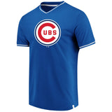 Men's Chicago Cubs Fanatics Branded Royal/White True Classics V-Neck T-Shirt - Pro Jersey Sports