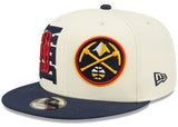 Denver Nuggets New Era 2022 NBA Draft 9FIFTY Snapback Adjustable Hat - Cream/Navy - Pro Jersey Sports