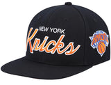 New York Knicks Team Script 2.0 Mitchell & Ness Snapback Hat - Pro Jersey Sports