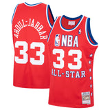 Men's Kareem Abdul-Jabbar Mitchell & Ness Western Conference 1988 All-Star Hardwood Classics Swingman Jersey - Red - Pro Jersey Sports