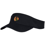 Men's Chicago Blackhawks adidas Black Basic Adjustable Visor - Pro Jersey Sports