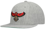 Atlanta Hawks Team Heathered Gray HWC 2.0 Mitchell & Ness Snapback Hat - Pro Jersey Sports