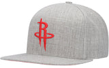 Houston Rockets Gray Heather 2.0 Mitchell & Ness Snapback Hat - Pro Jersey Sports
