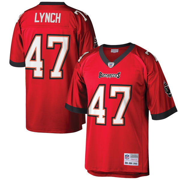 Men's Tampa Bay Buccaneers John Lynch Mitchell & Ness Red Retired Player Replica Jersey