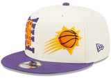 Phoenix Suns New Era 2022 NBA Draft 9FIFTY Snapback Adjustable Hat - Cream/Purple - Pro Jersey Sports