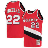 Men's Mitchell & Ness Clyde Drexler Red Portland Trail Blazers Hardwood Classics 1983-84 Swingman Jersey - Pro Jersey Sports