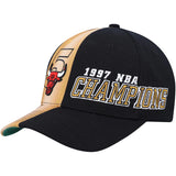 Men's Chicago Bulls Mitchell & Ness Black Hardwood Classics 1997 NBA Champions Stretch Snapback Hat - Pro Jersey Sports