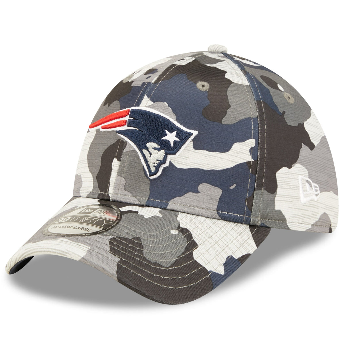 Men's New England Patriots New Era Camo 2022 NFL Training Camp Official 39THIRTY Flex Hat - Pro Jersey Sports