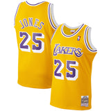 Men's Eddie Jones Los Angeles Lakers Mitchell & Ness 1994-95 Hardwood Classics Swingman Player Jersey - Gold - Pro Jersey Sports