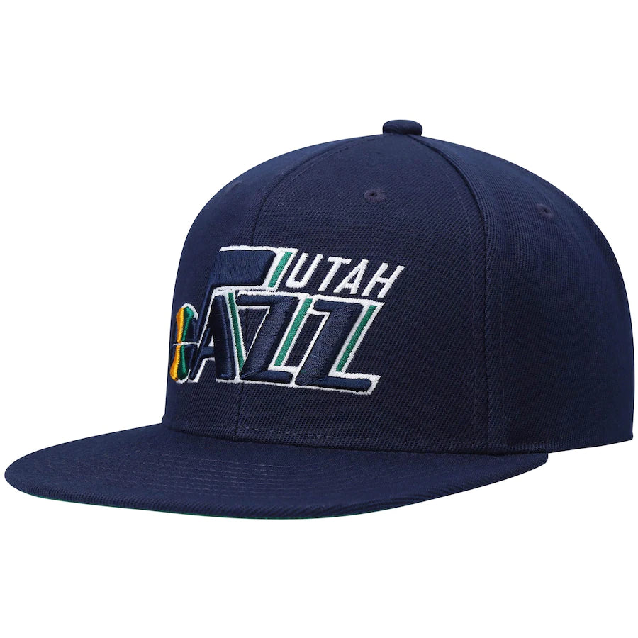 Men's Mitchell & Ness Utah Jazz NBA Core Basic Navy Snapback Hat
