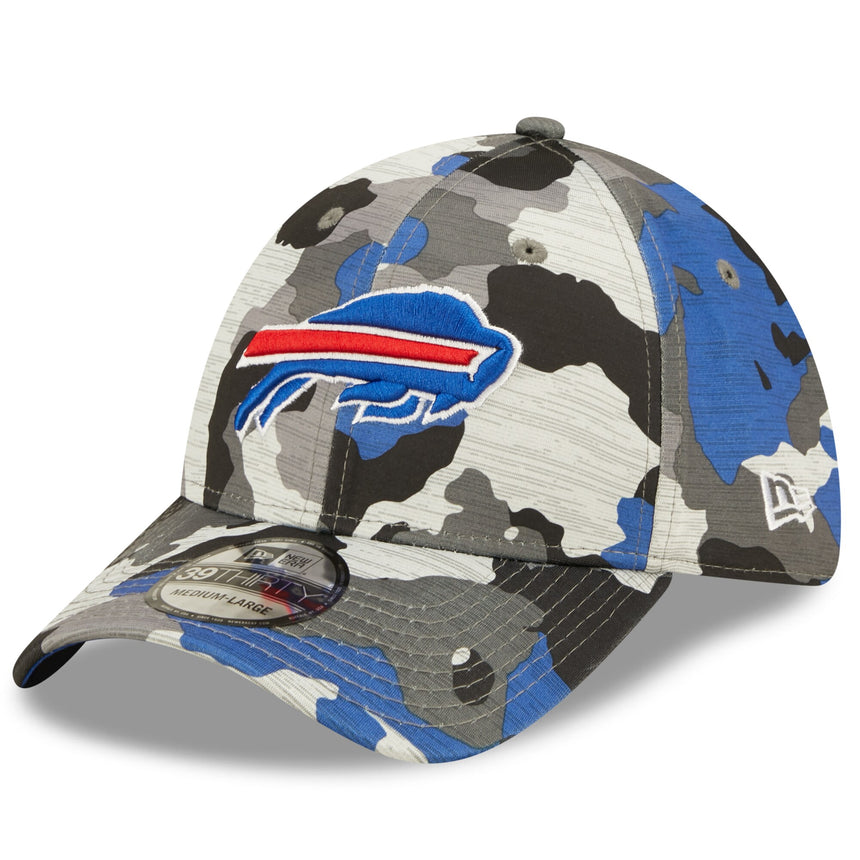 Men's Buffalo Bills New Era Camo 2022 NFL Training Camp Official 39THIRTY Flex Hat - Pro Jersey Sports