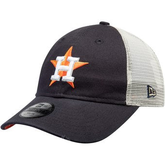 Men's Houston Astros New Era Stated Back Trucker 9TWENTY Adjustable Snapback Hat