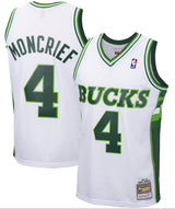 Men's Milwaukee Bucks Sidney Moncrief Mitchell & Ness White 1988-89 Hardwood Classics Swingman Jersey - Pro Jersey Sports