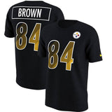 Men's Pittsburgh Steelers Black Nike Antonio Brown Prism Player Tee - Pro Jersey Sports