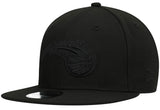 Men's Orlando Magic New Era Black On Black Color Pack 9FIFTY Snapback Hat - Pro Jersey Sports