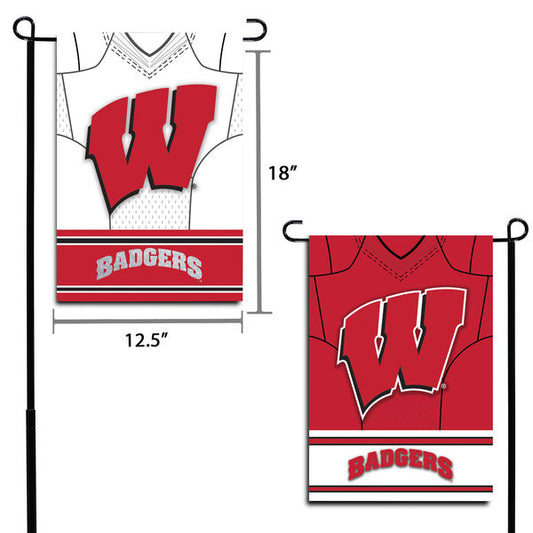 Wisconsin Badgers 12.5" x 18" Double-Sided Jersey Foil Garden Flag