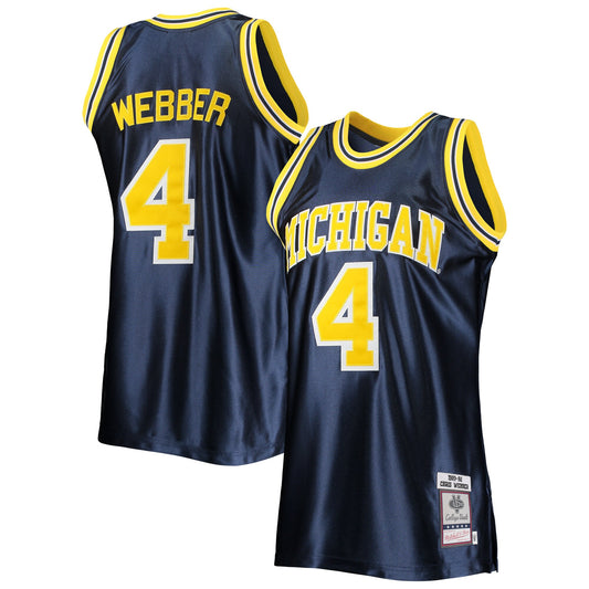 Chris Webber Michigan Wolverines Mitchell & Ness 1991-92 Authentic Throwback College Jersey - Navy