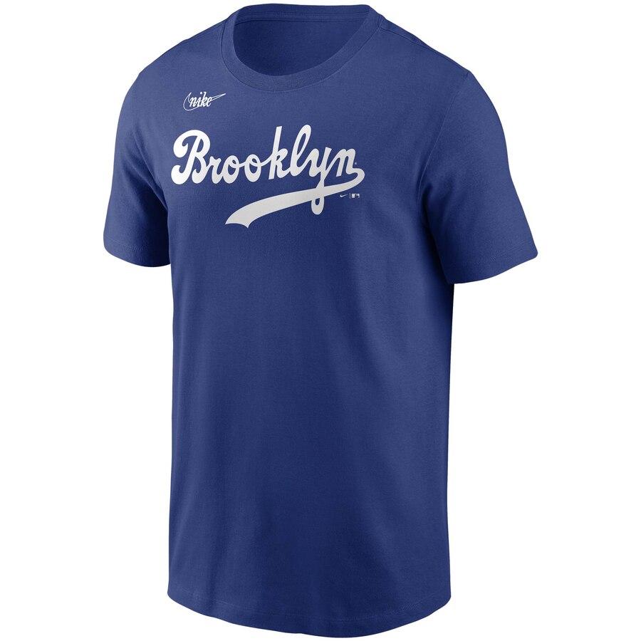 Men's Brooklyn Dodgers Jackie Robinson Nike Royal Cooperstown Collection Name & Number T-Shirt