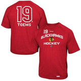 Reebok Jonathan Toews Chicago Blackhawks Locker Status Name & Number Speed Wick T-Shirt - Pro Jersey Sports - 1