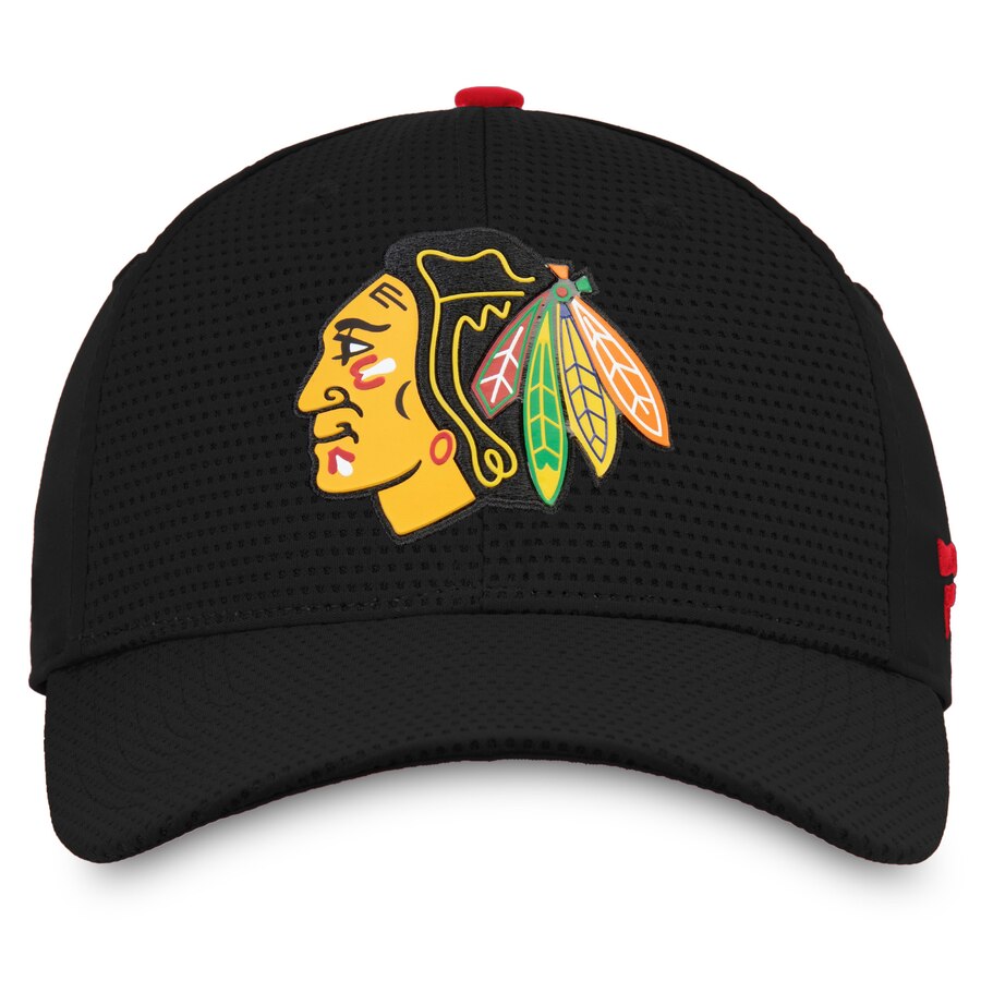 Men's Chicago Blackhawks Fanatics Branded Black Authentic Pro Rinkside Flex Hat