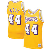 Mens Jerry West Los Angeles Lakers Mitchell & Ness Gold 1971-72 Hardwood Classics Swingman Jersey - Pro Jersey Sports
