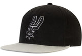 Men's Mitchell & Ness San Antonio Spurs Core 2 Tone Black/Gray Adjustable Snapback Hat - Pro Jersey Sports