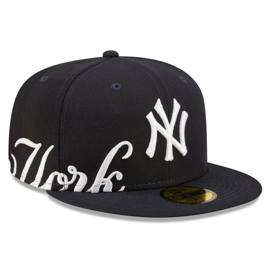 Men's New York Yankees New Era Navy Sidesplit 59FIFTY Fitted Hat - Pro Jersey Sports