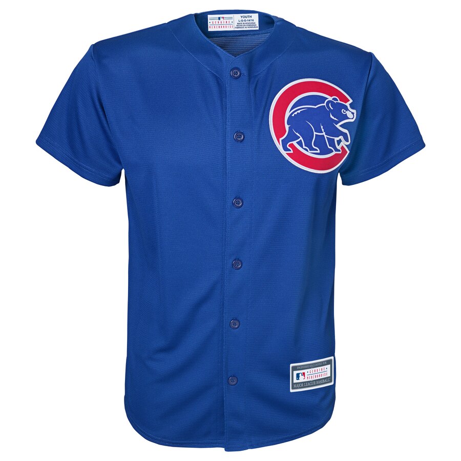 Javier Baez Chicago Cubs Youth Cool Base Stitched Replica Alternate Blue Jersey