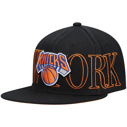 Men's Mitchell & Ness Black New York Knicks Winner Circle Snapback Hat