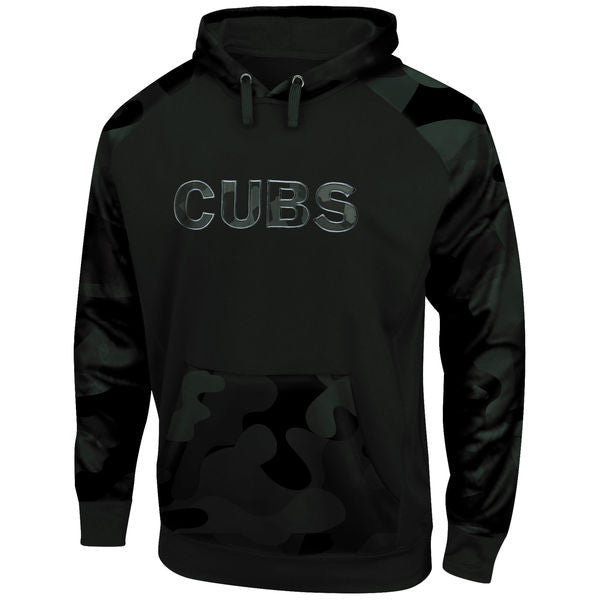 Men's Chicago Cubs Majestic Camo/Black Big & Tall Pullover Hoodie