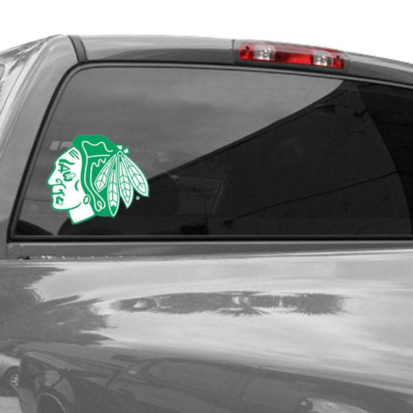 Chicago Blackhawks 8X8 Primary Logo Green Perfect Cut Decal