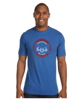 Men's Chicago Cubs Distressed 1984 Logo Vintage Brass Tacks Tee By Red Jacket