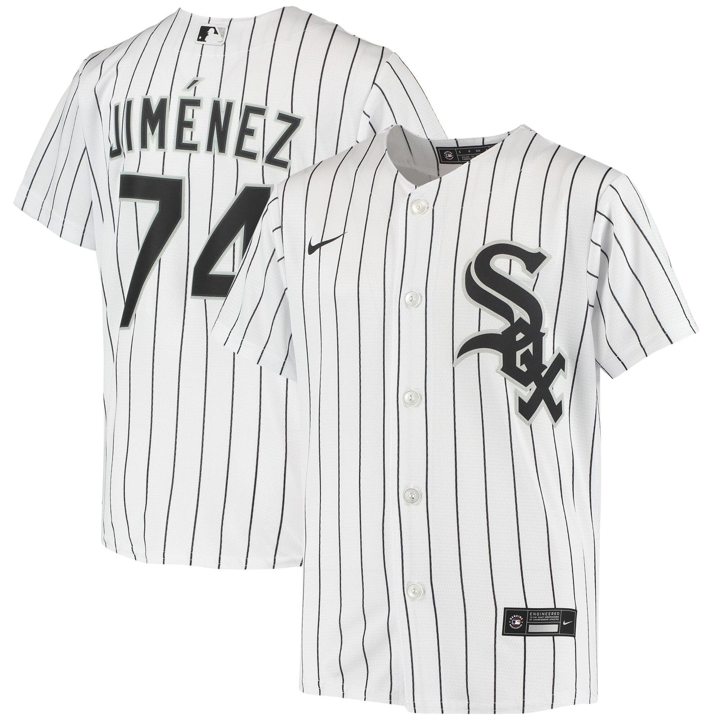 NIKE Youth Eloy Jimenez Chicago White Sox White Home Replica Jersey