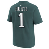 Youth Philadelphia Eagles Jalen Hurts Nike Midnight Green Super Bowl LVII Name & Number T-Shirt - Pro Jersey Sports